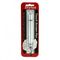 2 in 1 Mini Stylus Touch Pen with Mini Writing Pen (White)